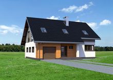 Интересный проект двухэтажного дома с площадью 170 m²