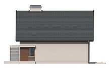 Проект дома с мансардой и эркером и двускатной крышей