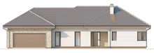 Одноэтажный дом с многоскатной крышей