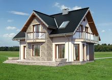 Традиционный проект дома до 150 m² с мансардой