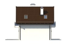 Проект малогабаритного дачного дома с удобной мансардой