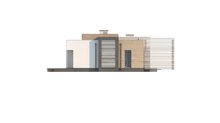 Одноэтажный модерновый проект для узкого участка