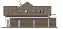 Проект загородного коттеджа с многоскатной крышей и фронтальным гаражом