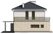 Проект современного хай тек двухэтажного дома простой конструкции