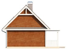 Проект дачного домика с небольшой террасой