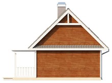 Проект дачного домика с небольшой террасой