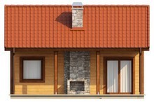 Проект бюджетного негабаритного одноэтажного дома с деревянным фасадом