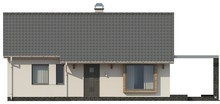 Современный дачный дом с большими окнами