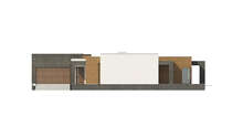 Проект дома с плоской крышей и гаражом для 2 авто общей площадью 263 кв.м.