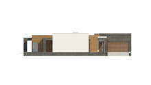 Проект дома с плоской крышей и гаражом для 2 авто общей площадью 263 кв.м.