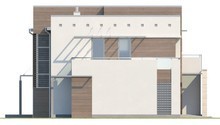 Современный двухэтажный дом с гаражом на две машины