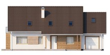Проект просторного дома с мансардой и одинарным гаражом