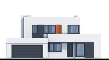Двухэтажный особняк в стиле минимализма