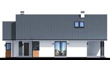Современный жилой дом для узкого участка с гаражом