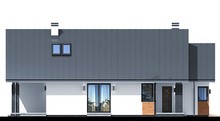 Современный жилой дом для узкого участка с гаражом