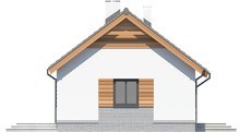 Красивый одноэтажный жилой дом с кирпичным серым декором