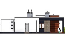 Проект современного одноэтажного жилого дома с гаражом