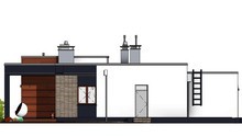 Проект современного одноэтажного жилого дома с гаражом
