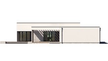 Просторный одноэтажный коттедж в белом цвете