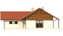 План классического дома общей площадью 120 кв. м в европейском стиле с пристроенным гаражом