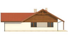 План классического дома общей площадью 120 кв. м в европейском стиле с пристроенным гаражом