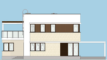 Проект стильного дома в духе минимализма общей площадью 168 кв. м, жилой 69 кв. м