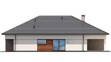 План большого одноэтажного дома со встроенным гаражом на два автомобиля общей площадью 178 кв. м, жилой 80 кв. м