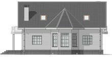 Схема дома площадью 167 кв. м с эркером и двумя балконами