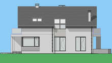 План-схема строительства с планировками жилого мансардного дома площадью 252 кв.м.