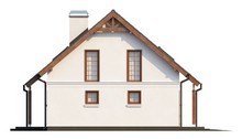 Двухэтажный классический домик с балконом над эркером