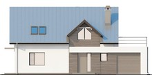 Проект симпатичного классического частного дома с террасой над гаражом