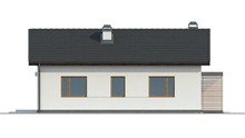 Проект небольшого одноэтажного дома с входом сбоку