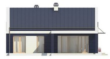 Проект одноэтажного дома хай-тек с необычной террасой