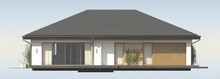 Проект одноэтажного дома с гаражом для 1-го автомобиля