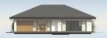 Проект одноэтажного дома с гаражом для 1-го автомобиля