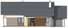 Проект одноэтажного дома с 3 большими спальнями и гаражом