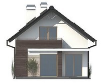 Проект небольшого дома с мансардой для узкого участка