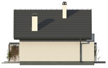 Проект узкого дома с небольшой мансардой в традиционном стиле