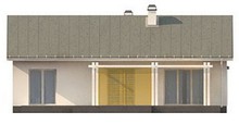 Проект простого яркого одноэтажного дома