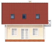 Проект аккуратного классического дома с двускатной крышей