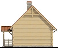 Проект дома с деревянным фасадом и боковой террасой