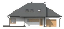 Проект дома с мансардой и пристроенным гаражом