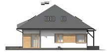 Проект дома с мансардой и пристроенным гаражом