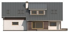 Проект классического дома с мансардой и сдвоенным гаражом