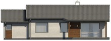 Проект комфортного одноэтажного дома с гаражом и небольшой террасой