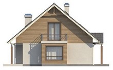 Проект двухэтажного дома с пристроенным гаражом для 1-й машины