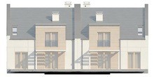 Проект двухэтажного симметричной планировки дома на две семьи