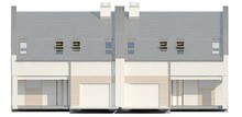 Проект двухэтажного симметричной планировки дома на две семьи