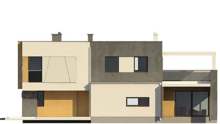 Двухэтажный коттедж с гаражом в стиле модерн