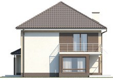 Проект двухэтажного классического дома с встроенным гаражом